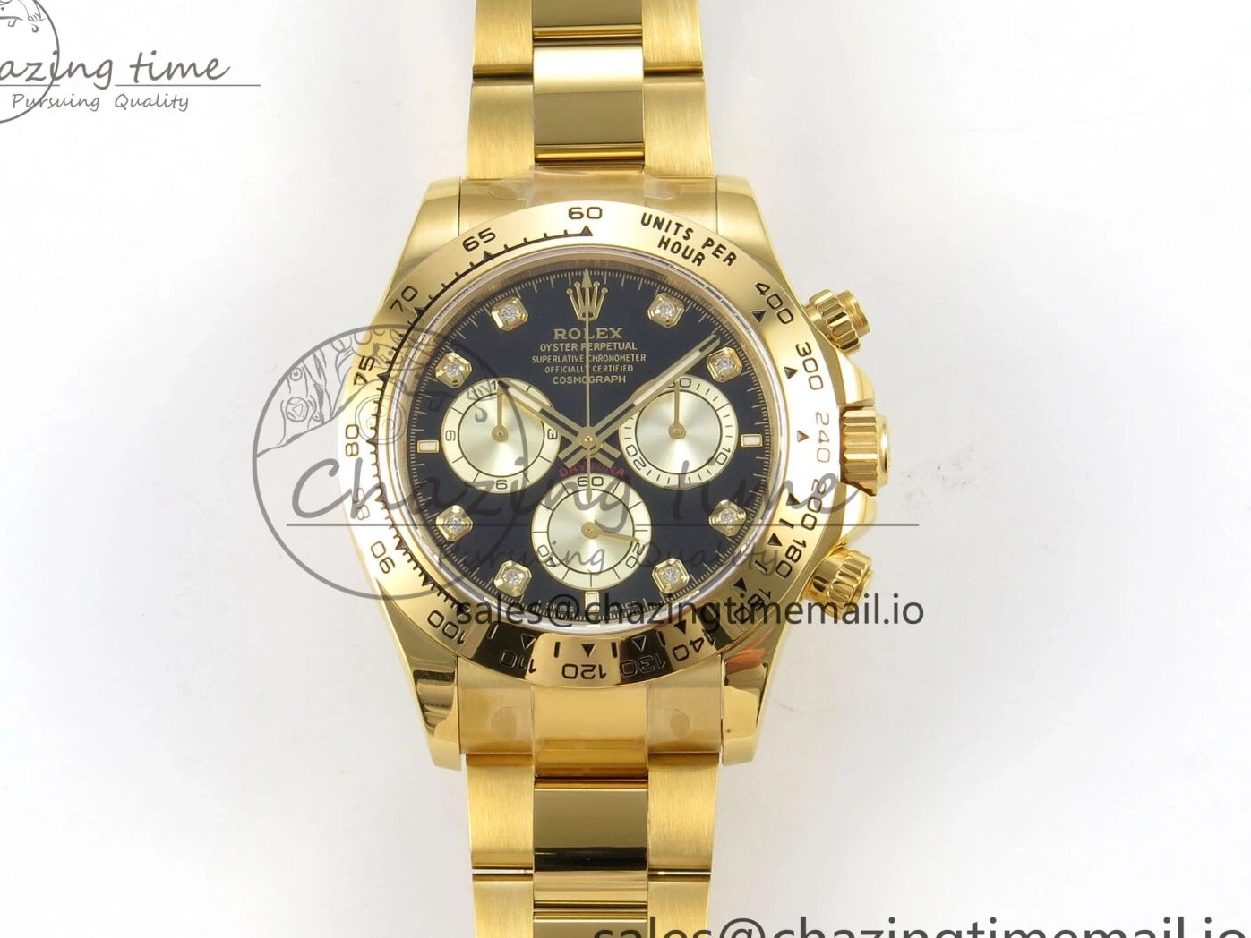 Clone Dial 1:1 YG Edition Daytona Bracelet Super Black Best DD4131 Diamonds YG 126508 on YG Clean 0307